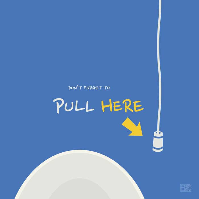 Pull Here | Poster | BadFishPosters